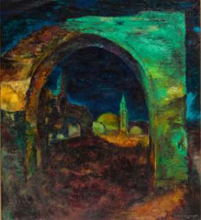 Architectural Ruins in Israel at Night (1960) by William Earl Singer (American, born 1909).... | Heritage