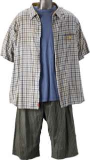 Jorge Garcia "Hurley Reyes" Signature Plaid Shirt, T-shirt, and Shorts from Lost (ABC TV, 20...