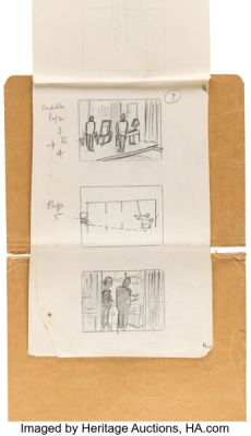 Rope (Transatlantic Pictures, 1948), Rare Archive of Storyboards, Production Notes and Schematic Designs from Alfred Hitchcock’s First Color Film. | Heritage