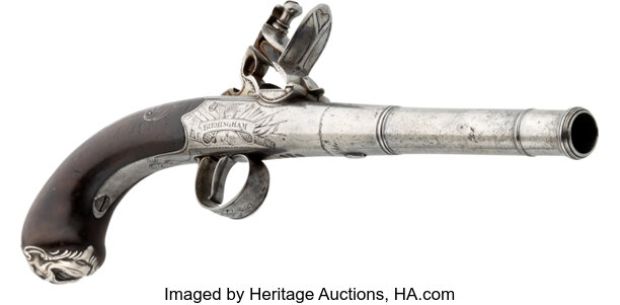 Johnny Depp "Captain Jack Sparrow" Hero English Boxlock Flintlock Pistol from Pirates of the Caribbean Franchise (Walt Disney, 2006-2017). | Heritage