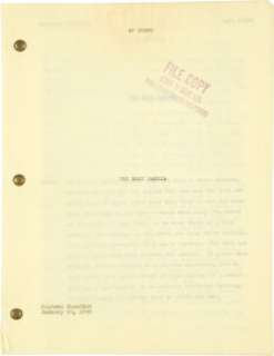 The Blue Dahlia (Paramount, 1946), Vintage Original Typed-Carbon Early Treatment plus Typed-Carbon "Emergency Rewrite" Screenplay by Raymond Chandler. (Total: 2 Items) | Heritage