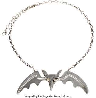 The Munsters (CBS TV, 1964-1966), Yvonne De Carlo "Lily Munster" Pair of Replica Bat Pendants.
