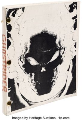 Ghost Rider (Columbia, 2007), Group of Original Concept Art and Storyboard Sketches by Jason Brubaker with Early Draft Screenplay from R-Rated Version.