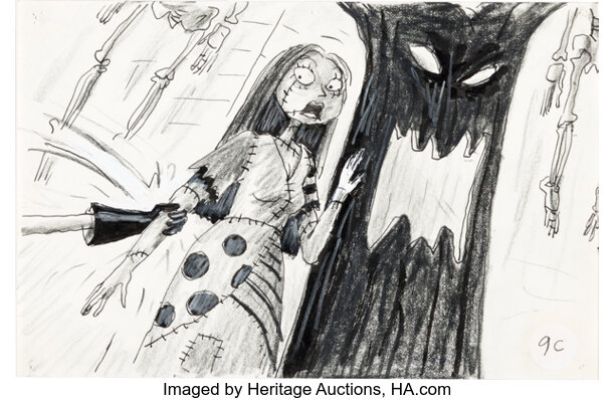 Tim Burton’s The Nightmare Before Christmas Original Sally Storyboard by Jørgen Klubien (Disney/Touchstone, 1993). | Heritage