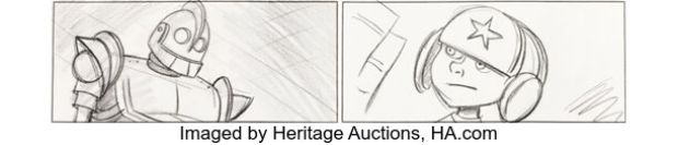 The Iron Giant Hogarth and Iron Giant Storyboard Group of 2 Attributed to Brad Bird (Warner Brothers, 1999). (Total: 3 Items) | Heritage