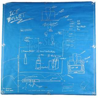 Mythbusters | Episode "Exploding Toilet" (2003, E1): Episode Blueprint Signed by Adam Savage - Ice Bullet | Propstore
