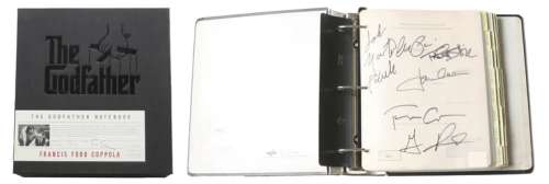 The Godfather Script Notebook Signed by Francis Ford Coppola, Al Pacino, James Caan, Talia Shire, Gianni Russo, & and John Martino | SWAU