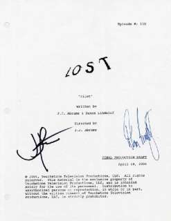 LOST - Lot 25 - "Pilot" script signed by JJ Abrams & Damon Lindelof
