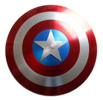 Captain America’s Metal Prop Replica Shield (SWAU) Signed by Chris Evans | SWAU
