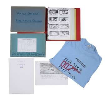 FOR YOUR EYES ONLY (1981) - Lot 680 - Philip Kohler Collection: Script, Storyboards, Production Paperwork, and Crew T-shirt