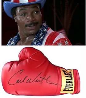 Rocky IV | Rocky IV - Apollo Creed Boxing Glove (Everlast), signed in person by Carl Weathers (+) in Celebration, Florida | Catawiki