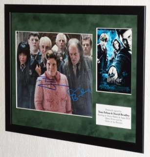 Harry Potter - Tom Felton & David Bradley (Draco Malfoy & Argus Filch) Framed, DOUBLE signed + COA & photo signing
