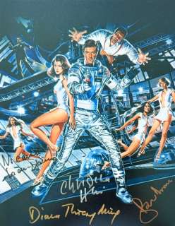 James Bond 007: Moonraker - Signed by 4: Sir Roger Moore, Christina Hui, Jean-Louise Nicaise and Diana Thierry, with COA | Catawiki