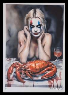 Harley Quinn - watercolor edition "Surreal Harmonies" by Emma Wildfang - Large size | Catawiki