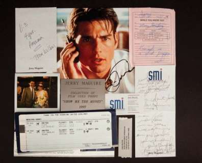 Lot 1235 - Jerry Maguire prop business cards, letters, notes
