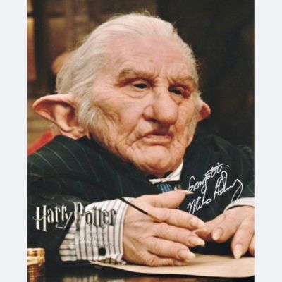 Harry Potter - Signed by Michael Henbury (Gringotts Goblin) | Catawiki