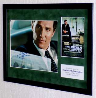 The Lincoln Lawyer - Matthew McConaughey (Mickey Haller) Framed, signed + Certificate of Authenticity | Catawiki
