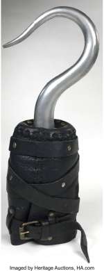 "Captain Hook" signature hook with leather vambrace from Once Upon a Time Seasons 2-7.... | Profiles in History