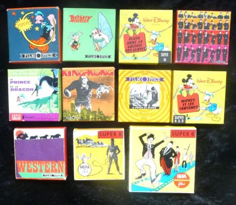 films and cartoons - - Movie prop Fim super 8 : Astérix, Popeye, Mickey, King Kong, Laurel & Hardy