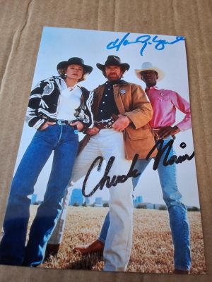 Walker Texas Ranger - Double signed by Chuck Norris (+) & Clarence Gilyard JR - Comic Con 218