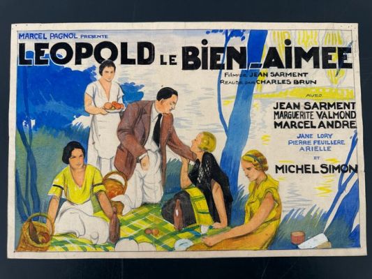jean frederic Canepa - dessin original pour l’affiche du film "leopold le bien aimée" marcel Pagnol - 1930s | Catawiki