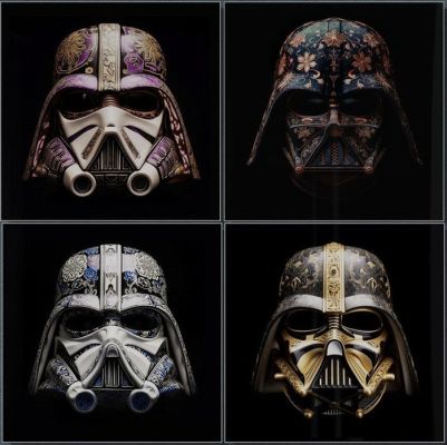 I_KONIQ - Set of 4 Dark Sides of Star Wars cm 50 x 50 each | Catawiki