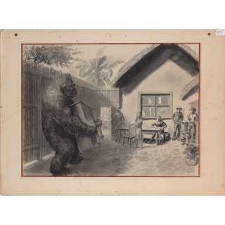 Lot 606 - Mighty Joe Young original early concept art by Willis O’Brien