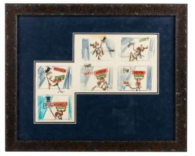 Bullwinkle Opening Title Storyboard Drawings. | Van Eaton Galleries