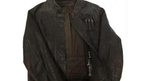 Star Wars: The Force Awakens - Iconic Star Wars Memorabilia: Han Solo Leather Jacket Autographed by Harrison Ford
