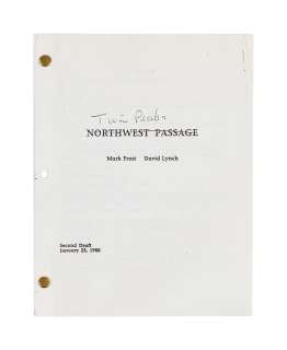 David Lynch - "Twin Peaks" Scripts Under "Northwest Passage" Title