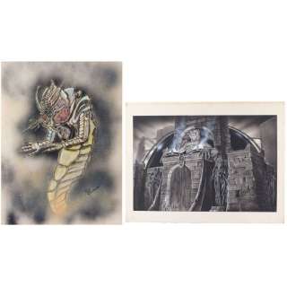 Primevals, the (1970S - 2023) | Hand-Drawn Lee MacLeod Fortress Concept Artwork with Hand-Painted John Carl Buechler Alien Concept Artwork | Propstore