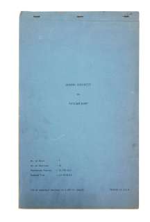 Citizen Kane | 1941 Cutting Continuity Script | Julien’s