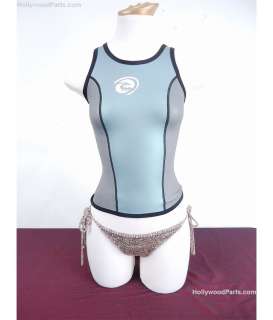 INTO THE BLUE INTO THE BLUE SAM (JESSICA ALBA) BROWN CROCHET BIKINI BOTTOM AND TANK WETSUIT TOP SC.6 | Hollywood Parts