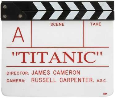 Titanic production used clapperboard. | Profiles in History