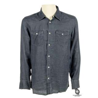 Lost | Sawyer’s Dark Blue Long-Sleeved Snap Button Shirt from LOST | Blacksparrow