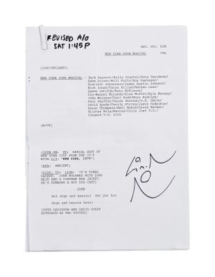 Lin-Manual Miranda | Lot #1 - 2025 Signed Working Scripts from the "Saturday Night Live 50th Anniversary Special" | Julien’s