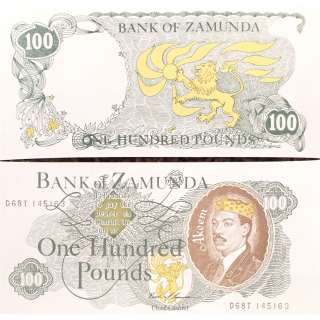 Lot of (2) Prop Bank of Zamunda Currency Bills from the film "Coming to America" starring Eddie Murp | Piece of the Past