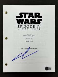 George Lucas Autographed Star Wars IV A New Hope Script Beckett Authenticated | Mynt Auctions