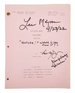 Lot 255 - The Bionic Woman | Lee Majors, Lindsay Wagner, And Jennifer Darling Signed "Kill Oscar - Part 1" Script