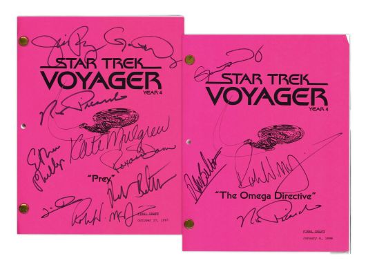 Lot 223 - (2) Star Trek Voyager Cast Signed Scripts, Year 4 | Weiss Auctions
