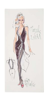 Cheryl Ladd | 1982 “Scenes from a Special” Bob Mackie Costume Illustration | Julien’s