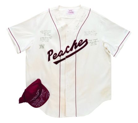 Lot 28 - A Multi-Signed “A League of Their Own?? Jersey & Hat. | Van Eaton Galleries