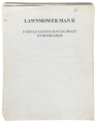 Lot 195 - [JEIN, Gregory (1945-2022)]. Lawnmower Man II (Farhad Mann’s Rough Draft Storyboards). Gregory Jein | Potter & Potter