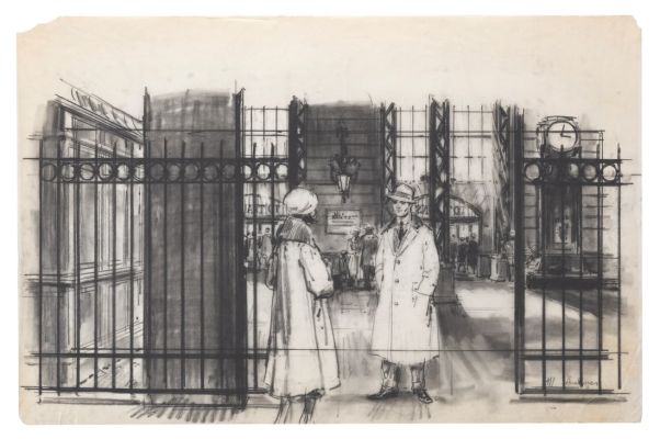 Lot 42 - A "Funny Girl" Production Drawing by Mentor Huebner. | Van Eaton Galleries