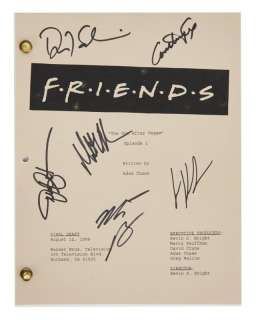 Lot 365 - Friends | 1999 Cast Signed Script from Season 6 Episode ‘The One After Vegas‘