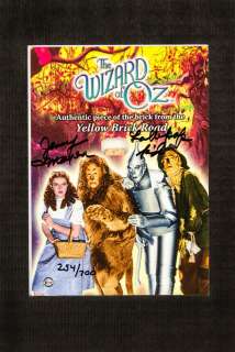 Jerry Maren Signed "Yellow Brick Road" Prop Card from The Wizard of Oz | Blacksparrow