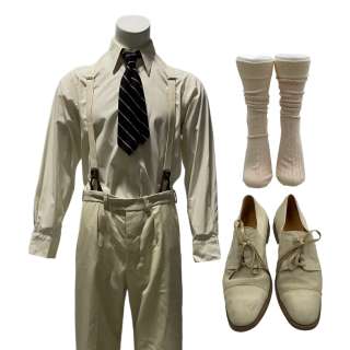 The Boys in the Boat Roger Morris’s Sam Strike Long Sleeve Shirt, Trousers, Suspenders, Tie, Socks & Dress Shoes | VIP Fan Auctions