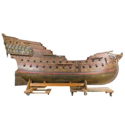 PETER PAN (2003) - Lot #1037 : Planet Hollywood Collection: Oversized 18-Foot Jolly Roger Pirate Ship Model Miniature