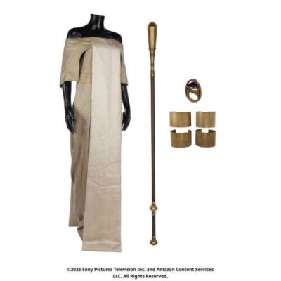 Wheel of Time, the (T.V. Series, 2021-2023) | Lot  47. Leane Sharif’s Keeper of the Chronicles Costume and Staff | Propstore