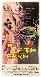 NOT OF THIS EARTH THREE-SHEET MOVIE POSTER. | Hake’s